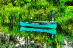 Ruderboot am Steg