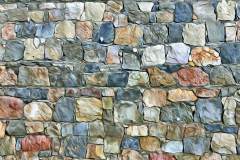 Colonnata-Mauer in farbigen Tönen, im Photo-to-ART Stil.