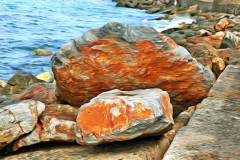 Felsen- und Stein-Textur, im Photo-to-ART Stil.