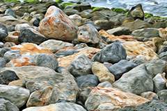 Felsen- und Stein-Textur, im Photo-to-ART Stil.