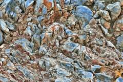 Felsen- und Stein-Textur, im Photo-to-ART Stil.