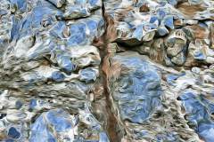 Felsen- und Stein-Textur, im Photo-to-ART Stil.